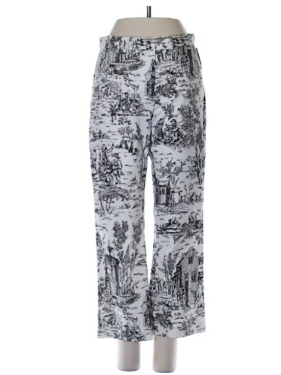 Work Order Pants - $104 Anthropologie Work Order Black & White Printed Pants
